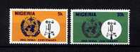 Nigeria ** N° 302/303 - Cent. De L'organisation Météo. Mondiale - Nigeria (1961-...)