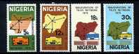 Nigeria ** N° 318 à 321 - Inauguration Du Réseau Télex - Nigeria (1961-...)