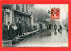 ILE SAINT DENIS 1910 BOULEVARD D ASNIERES BUVETTE CRUE DE LA SEINE JANVIER 1910 CARTE EN BON ETAT - L'Ile Saint Denis