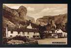 Early Postcard Cheddar Somerset - The Lion Rock & Village Houses - Ref 377 - Cheddar