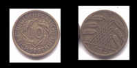 10 REICHSPFENNIG 1925 D - 10 Rentenpfennig & 10 Reichspfennig