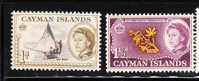 Cayman Islands 1962 QE Def 2v MLH - Iles Caïmans