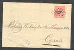 Netherlands Folded Cover King König Willem Deluxe Number Cancel 107 Utrecht 1886 Purple Line 19 In Circle Cancel To GAND - Covers & Documents