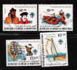 MAURITANIE - 4 Valori Obliterati Dedicati Al "75° Anniversario Dello SCAUTISMO - Scout Marinari" - In Buone Condizioni. - Used Stamps