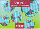 Carte Postale Astrologie Horoscope  Vierge    Trés Beau Plan - Astrology