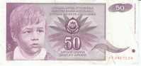 Yugoslavia 50 Dinara 1990 Banknote Currency Krause #104 - Jugoslawien