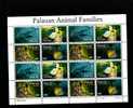 PALAU - 1993  ANIMAL FAMILIES SHEETLET  MINT NH - Palau