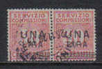 3RG1056 - REGNO 1925 ,  Servizio Commissioni N. 4 : Coppia Usata - Strafport Voor Mandaten