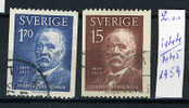 1959. SVEZIA - SWEDEN - Mi. 453C/454C   - Stamps Used - Oblitérés