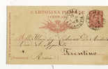 MARCOFILA ITALIA INTERI POSTALI 1891 DE  ROMA PER FERENTINO PROVINCIA DE ROMA - Stamped Stationery