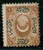 ● TURKIYE  - SEGNATASSE  - 1865  -  N. 6  Nuovo S.g.  -  Lotto  671 - Ongebruikt