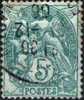 FRANCE 111c (o) Type Blanc #6 - 1900-29 Blanc