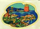 50 , CHROMO . DECALCOMANIE . MONACO .   10 Cm  X   7  Cm - Andere & Zonder Classificatie