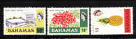 Bahamas 1971 QE Flowers Bonefish Pineapple MLH - Bahamas (1973-...)