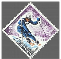 España 1977 Edifil 2408 Sello ** Copa Del Mundo De Esquí Slalom Grananda Michel 2294 Yvert 2047 Spain Stamps Timbre - 1971-80 Nuevos & Fijasellos