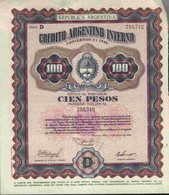 Argentina - Loan Bonds Of Credito Argentino Interno 1946 - Banco & Caja De Ahorros