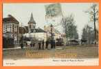 95 - BEZONS - L´Eglise Et Place Du Marché - Tramway - Belle Carte Colorisée - Bezons