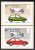 1982 GB PHQ Cards Set Of 4 - Cars - Ref 384 - PHQ-Cards