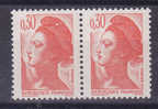 VARIETE TYPE LIBERTE  TACHE PARASITE BLANCHE TENANT A  NORMAL  NEUFS LUXES - Unused Stamps