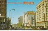 Wichita KS 1960s Vintage Street Scene Postcard - Autres & Non Classés