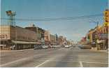 Salina KS Sante Fe Street 1950s/60s Vintage Autos On Chrome Postcard - Otros & Sin Clasificación