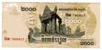 BILLET CAMBODGE - P.? - 2000 RIELS - 2007 - Cambodge