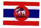 AUTOCOLLANT - DRAPEAU DE LA MARINE DE GUERRE THAILANDAISE-PETIT FORMAT - Bandiere