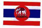 AUTOCOLLANT - DRAPEAU DE LA MARINE DE GUERRE THAILANDAISE-PETIT FORMAT - Banderas