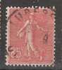 France, " Semeuse Lignée" , Yvert N° 204, 85 C Rouge , Obl Cachet Rond  ;TB - 1903-60 Semeuse A Righe