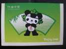 2008 Beijing Olympic Games Mascot -- Fuwa Jingjing, Panda, Bamboo, China Prepaid Letter Card - Zomer 2008: Peking