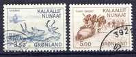 #Greenland 1981. Immigration 1000 Years. Michel 131-32. Cancelled (o) - Gebruikt