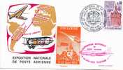 Pli  De L'EXPOSITION NATIONALE DE POSTE AERIENNE 1 Jour Du 9/6/1973 - 1951-1960