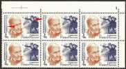 Russia 1966 Mi# 3178 Block Of 6 With Plate Errors Pos. 3 And 4 - Romain Rolland - Errors & Oddities