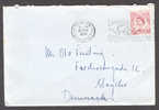 Great Britain Queen Elizabeth II Deluxe TAUNTON Somerset 1958 Express Good Wishes By Greetings Telegram Cover To Denmark - Marcofilie