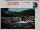 River Rafting On Rubber Boat,waterfall,China 2000 Shilongxi Stream Tourism Advertising Pre-stamped Card - Rafting