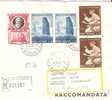 28097)lettera Racc. Con 2x20£+35£+2x30£ Vaticane Da Città Del Vaticano A Lentini - Covers & Documents