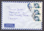 Turkey Airmail Par Avion Mult Franked Deluxe Cancel DOGUB 1994 Cover To Denmark 3-stripe - Airmail