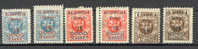 Lithuanian Besetzung Memel Kleipeda 1923 Mi. 135-40  Lithuanian Stamps Overprinted Set Of 6 MH* - Memelgebiet 1923