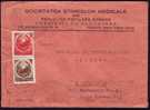 "Societatea Stiintelor Medicale" Commercial Cover From Bucharest To Sibiu 1951 Coat Of Arms,stamp On Cover - Briefe U. Dokumente
