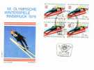 Delcampe - JEUX OLYMPIQUE INNSBRUCK 1976-AUTRICHE BLOC DE 4 - FDC