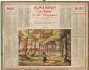 1937 - ALMANACH DES POSTES ET DES TELEGRAPHES-   SOUS BOIS - Formato Grande : 1921-40