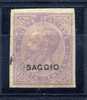 1863 ITALY    Vitt. Ema. II  60 Cents Imperforated Overprinted SAGGIO  MINT HINGED - Mint/hinged