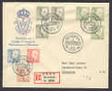 Sweden 1951 Registered FDC Cover Mi. 356-60 King Gustaf VI Reumatism Reumatismus Issue - FDC