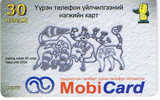 Mongolia, 30 Units, MobiCard (plastic), 2 Scans. - Mongolië