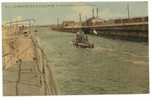 17 - LA ROCHELLE-LA PALLICE - Lot De 2 Cartes - Sous-Marin Dans L´écluse -une Colorisée - Carte Vernie - Submarines