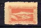 Viñeta Contra El Paro, DILAR 5 Cts .  Variedad Naranja. Guerra Civil - Spanish Civil War Labels