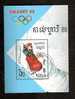 BLOC THEMATIQUE OBLIT. -KAMPUCHEA - THEME : BOBSLEIGH - Inverno1988: Calgary