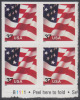 !a! USA Sc# 3623 MNH BLOCK W/ Bottom Margin & Plate-# (LL/B1111) - Flag - Nuovi