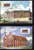 DDR-1987-Historische Postgebäude-Maximumkarten(3067-3070) - Cartas Máxima