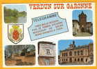 VERDUN SUR GARONNE Tarn Et Garonne 5 Vues 1 Blason Télégramme Très Belle Région Pas Le Temps D'écrire... - Verdun Sur Garonne